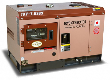 Дизельный генератор Toyo TKV-7.5SBS в кожухе с АВР