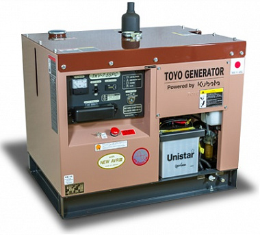 Дизельный генератор Toyo TKV-7.5SPC в кожухе